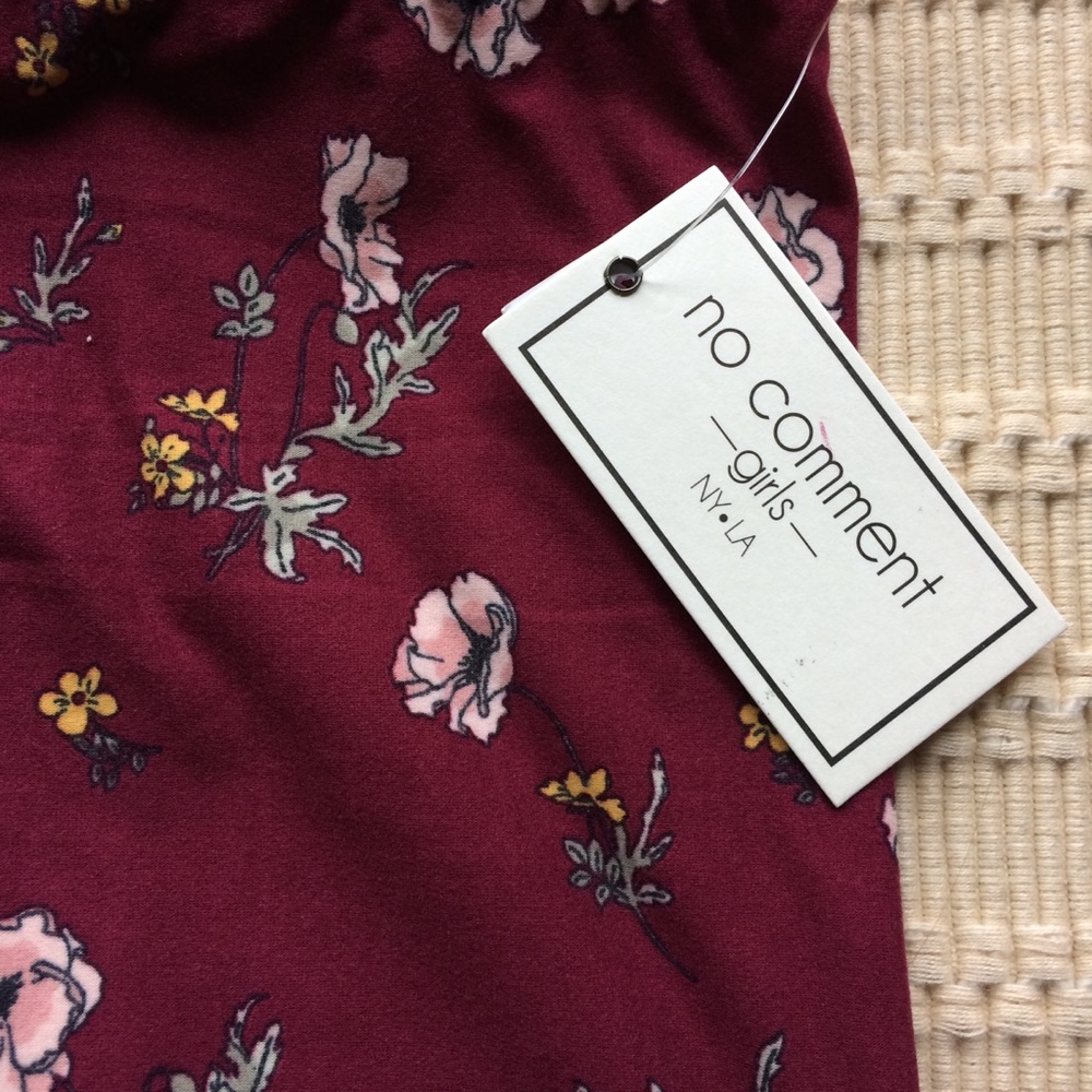 Super Soft No Comment Girls Floral Print Leggings - Picture 3 of 3